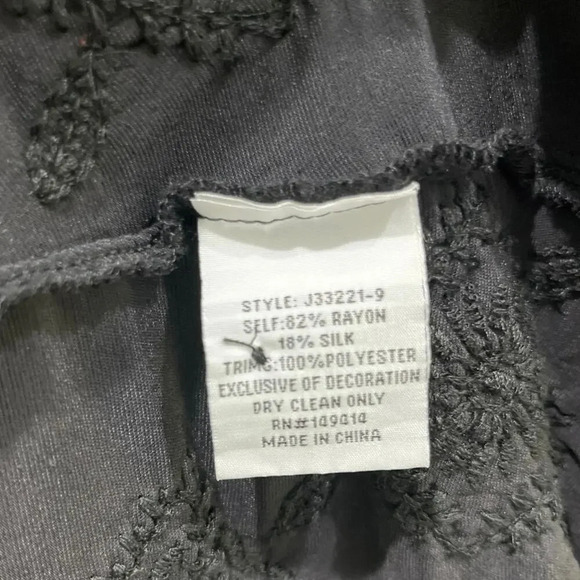 Johnny Was Althea Black Velvet Embroidered Long Sleeve Maxi Dress Sz S - Picture 7 of 9